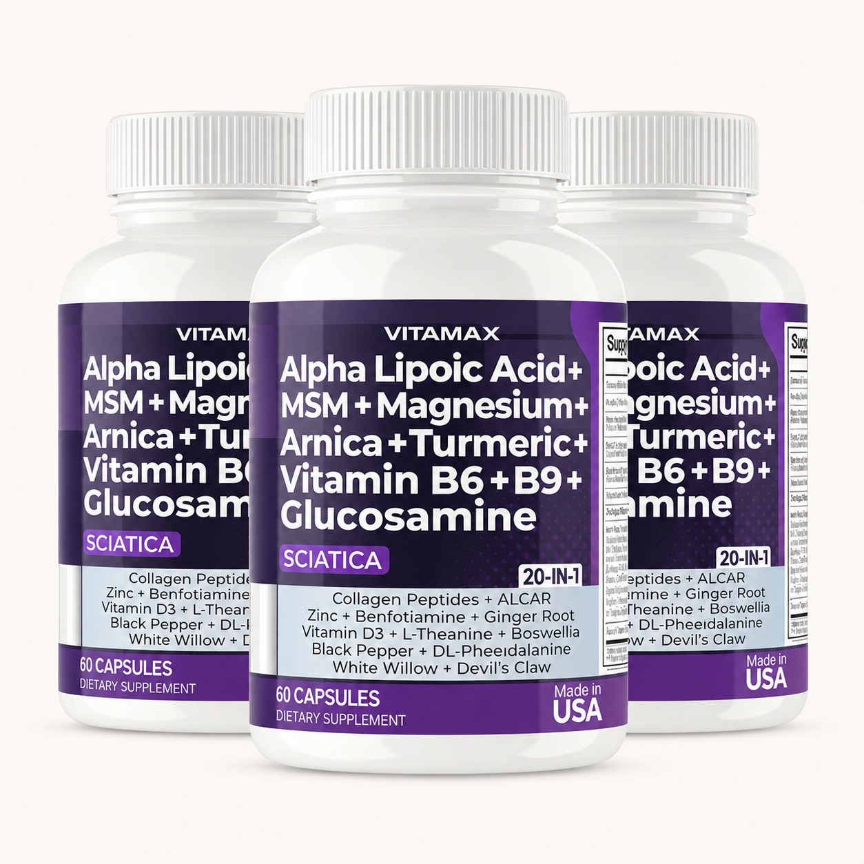VITAMAX Sciatic Nerve Support | 20-IN-1 Daily Formula