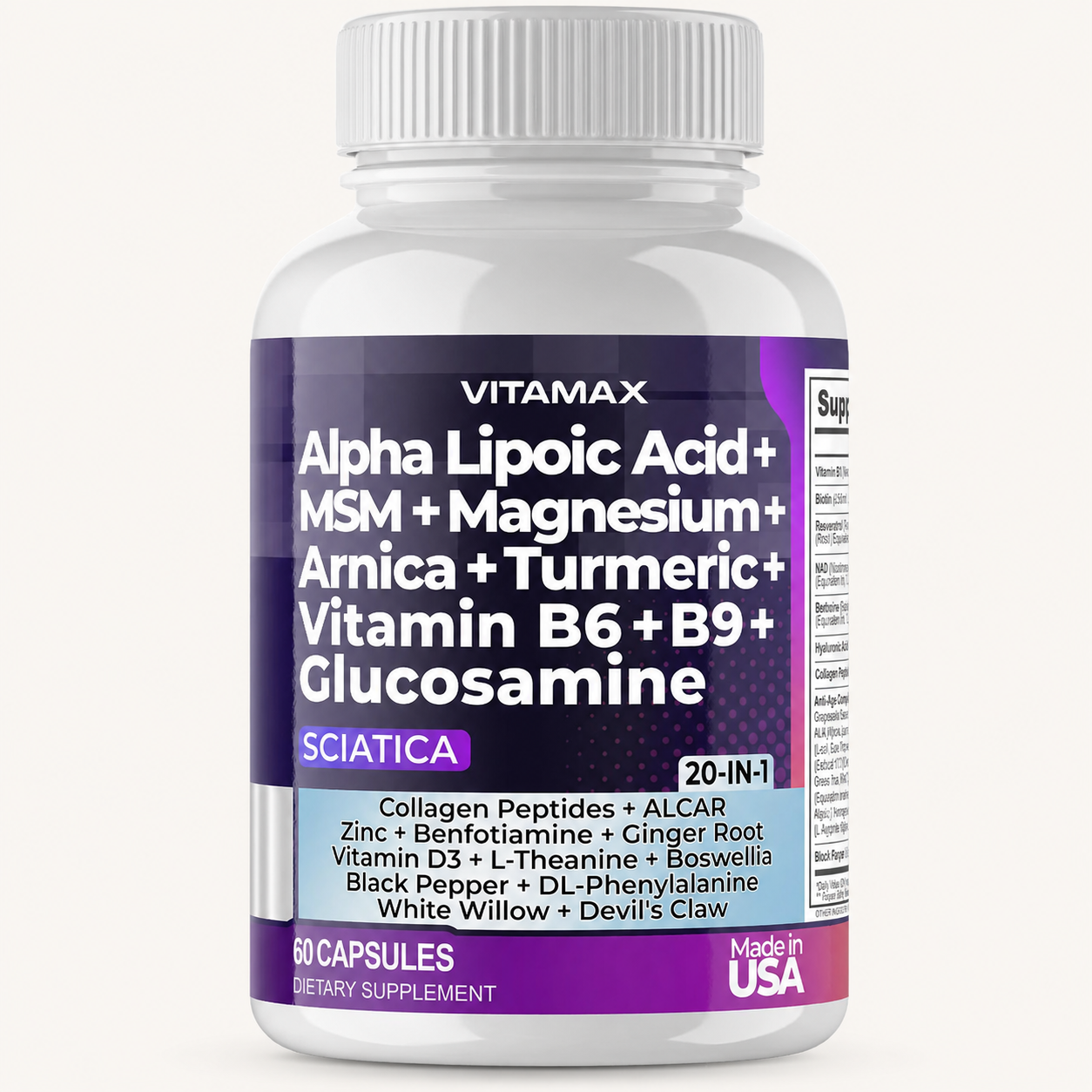 VITAMAX Sciatic Nerve Support | 20-IN-1 Daily Formula